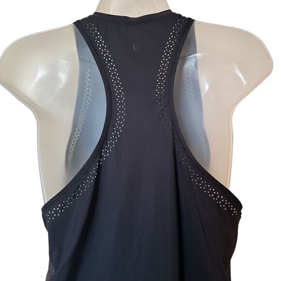 Lululemon Seamless Razor Back Black Flowy Fitted Tank Top Workout Shirt - Picture 8 of 8